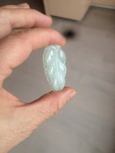 Load image into Gallery viewer, Certified type A 100% Natural icy watery green Jadeite Jade leaf pendant BH59-4-2608
