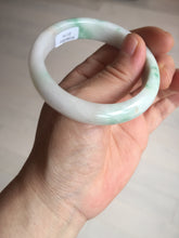 Load image into Gallery viewer, 53mm Certified Type A 100% Natural sunny green white(白底青) Jadeite Jade bangle BP45-3174
