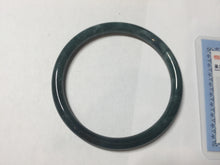 Load image into Gallery viewer, 58.8mm Certified Type A 100% Natural light green/blue/gray Guatemala slim round cut Jadeite bangle BP212-1033
