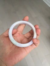 Load image into Gallery viewer, 57.5mm certified Type A 100% Natural light green purple white slim Jadeite Jade bangle BQ72-4938
