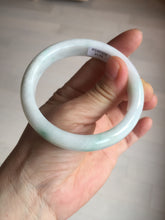 Load image into Gallery viewer, 55.7mm Certified Type A 100% Natural sunny green white Jadeite Jade bangle BP44-3179
