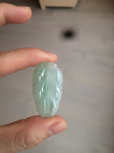 Load image into Gallery viewer, Certified type A 100% Natural icy watery green Jadeite Jade leaf pendant BH59-5-2611
