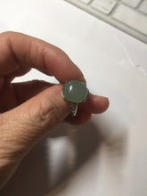 Load image into Gallery viewer, 100% natural type A dark green gray four-prong jadeite jade ring PC6

