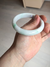 Load image into Gallery viewer, 55.7mm Certified Type A 100% Natural sunny green white Jadeite Jade bangle BP44-3179
