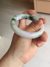 Load image into Gallery viewer, 57mm certified 100% natural type A sunny green/purple jadeite jade bangle BN83-8723
