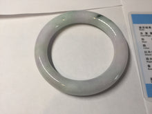 Load image into Gallery viewer, 卖了 60mm certified Type A 100% Natural light sunny green white purple chubby round cut Jadeite Jade bangle BQ70-8570
