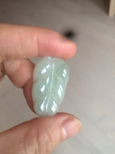 Load image into Gallery viewer, Certified type A 100% Natural icy watery green Jadeite Jade leaf pendant BH59-6-2606
