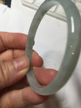 Load image into Gallery viewer, 50mm certified 100% natural Type A icy watery light green with green floating flower slim jadeite jade bangle PA122-(5484)
