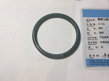 Load image into Gallery viewer, 58.8mm Certified Type A 100% Natural light green/blue/gray Guatemala slim round cut Jadeite bangle BP214-3802
