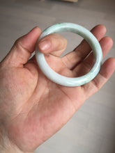 Load image into Gallery viewer, 53mm Certified Type A 100% Natural sunny green white(白底青) Jadeite Jade bangle BP41-3176
