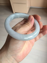 Load image into Gallery viewer, 56.3mm certified 100% natural type A icy watery white light green purple chubby jadeite jade bangle AH105-0547
