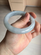 Load image into Gallery viewer, 56.3mm certified 100% natural type A icy watery white light green purple chubby jadeite jade bangle AH105-0547
