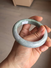 Load image into Gallery viewer, 55mm certified 100% natural type A white/green/black/purple jadeite jade bangle AU49-0247
