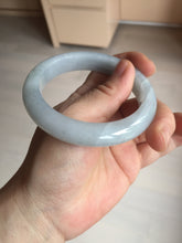 Load image into Gallery viewer, 56.3mm certified 100% natural type A icy watery white light green purple chubby jadeite jade bangle AH105-0547
