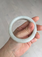 Load image into Gallery viewer, 54.6mm 100% Natural white/beige with floating dandelions nephrite Hetian jade bangle HT99
