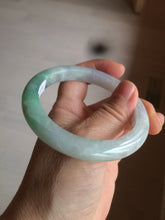 Load image into Gallery viewer, 57mm certified Type A 100% Natural sunny green/white/purple Jadeite Jade bangle L146-5350
