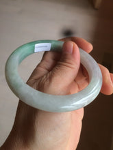 Load image into Gallery viewer, 57mm certified Type A 100% Natural sunny green/white/purple Jadeite Jade bangle L146-5350
