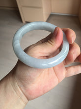 Load image into Gallery viewer, 56.3mm certified 100% natural type A icy watery white light green purple chubby jadeite jade bangle AH105-0547
