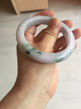 Load image into Gallery viewer, 58mm certified 100% natural type A light green/purple/yellow(FU LU SHOU)  jadeite jade bangle BN84-8722
