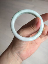 Load image into Gallery viewer, 53mm Certified Type A 100% Natural sunny green white(白底青) Jadeite Jade bangle BP41-3176
