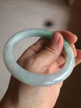 Load image into Gallery viewer, 57mm certified Type A 100% Natural sunny green/white/purple Jadeite Jade bangle L146-5350
