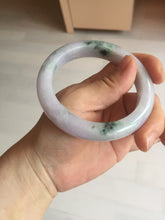 Load image into Gallery viewer, 58mm certified 100% natural type A light green/purple/yellow(FU LU SHOU)  jadeite jade bangle BN84-8722
