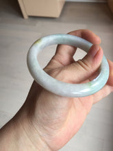 Load image into Gallery viewer, 56.5mm certified 100% natural type A white/light green white purple jadeite jade bangle AH104-0524
