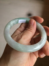 Load image into Gallery viewer, 57mm certified Type A 100% Natural sunny green/white/purple Jadeite Jade bangle L146-5350
