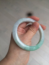 Load image into Gallery viewer, 57mm certified Type A 100% Natural sunny green/white/purple Jadeite Jade bangle L146-5350
