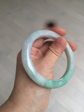 Load image into Gallery viewer, 57mm certified Type A 100% Natural sunny green/white/purple Jadeite Jade bangle L146-5350
