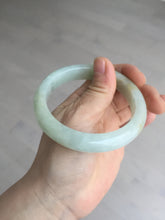 Load image into Gallery viewer, 56.6mm certified 100% natural Type A icy watery light yellow/white with jadeite jade bangle BL55-3278
