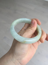 Load image into Gallery viewer, 56.6mm certified 100% natural Type A icy watery light yellow/white with jadeite jade bangle BL55-3278
