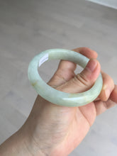 Load image into Gallery viewer, 56.6mm certified 100% natural Type A icy watery light yellow/white with jadeite jade bangle BL55-3278
