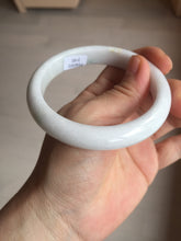 Load image into Gallery viewer, 59.5mm Certified Type A 100% Natural sunny green white (白底青) Jadeite Jade bangle BP42-3182
