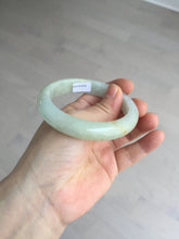 Load image into Gallery viewer, 56.6mm certified 100% natural Type A icy watery light yellow/white with jadeite jade bangle BL55-3278
