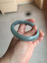 Load image into Gallery viewer, 57.5mm Certified Type A 100% Natural light green/blue/gray Guatemala Jadeite jade bangle AM79-1452
