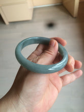 Load image into Gallery viewer, 57.5mm Certified Type A 100% Natural light green/blue/gray Guatemala Jadeite jade bangle AM79-1452
