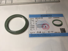 Load image into Gallery viewer, 57.7mm certified Type A 100% Natural oliy dark green/black Jadeite Jade bangle BL121-9425
