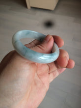 Load image into Gallery viewer, 45mm certified 100% natural Type A green/white/blue oval jadeite jade bangle B110-5003
