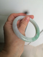 Load image into Gallery viewer, 57mm certified Type A 100% Natural sunny green/white/purple Jadeite Jade bangle L146-5350
