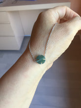 Load image into Gallery viewer, 10-10.5mm 100% natural type A icy watery dark green blue gray four-leaf clover Guatemala jadeite jade pendants PC10
