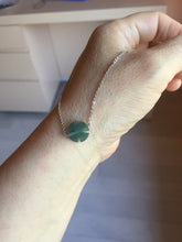 Load image into Gallery viewer, 10-10.5mm 100% natural type A icy watery dark green blue gray four-leaf clover Guatemala jadeite jade pendants PC10
