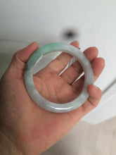 Load image into Gallery viewer, 57mm certified Type A 100% Natural sunny green/white/purple Jadeite Jade bangle L146-5350
