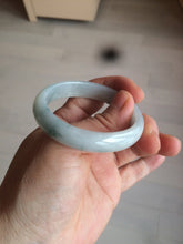 Load image into Gallery viewer, 45mm certified 100% natural Type A green/white/blue oval jadeite jade bangle B110-5003
