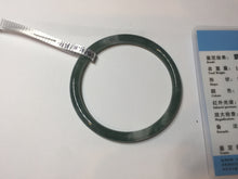 Load image into Gallery viewer, 55mm Certified Type A 100% Natural light green/blue slim round cut Guatemala Jadeite bangle PB31-5622
