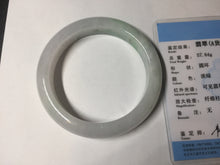 Load image into Gallery viewer, 56.4mm Certified Type A 100% Natural sunny green/white Jadeite Jade bangle BP51-3875
