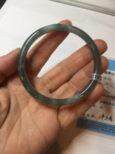 Load image into Gallery viewer, 55mm Certified Type A 100% Natural light green/blue slim round cut Guatemala Jadeite bangle PB31-5622
