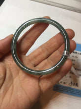 Load image into Gallery viewer, 55mm Certified Type A 100% Natural light green/blue slim round cut Guatemala Jadeite bangle PB31-5622
