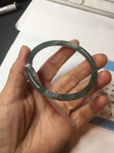 Load image into Gallery viewer, 55mm Certified Type A 100% Natural light green/blue slim round cut Guatemala Jadeite bangle PB31-5622
