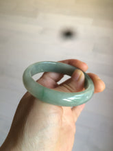 Load image into Gallery viewer, 49mm Certified Type A 100% Natural dark green/gray oval Jadeite Jade bangle AX4-2872
